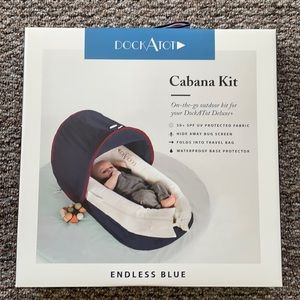 Brand new, NIB Dockatot Cabana Kit in Endless Blue